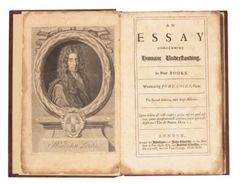 LOCKE, JOHN. An Essay concerning Humane Understanding.  1694